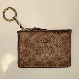 Coach Mini Skinny Id Case Signature Canvas